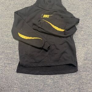 Nike Black Hoodie with White Label and Black Swoosh